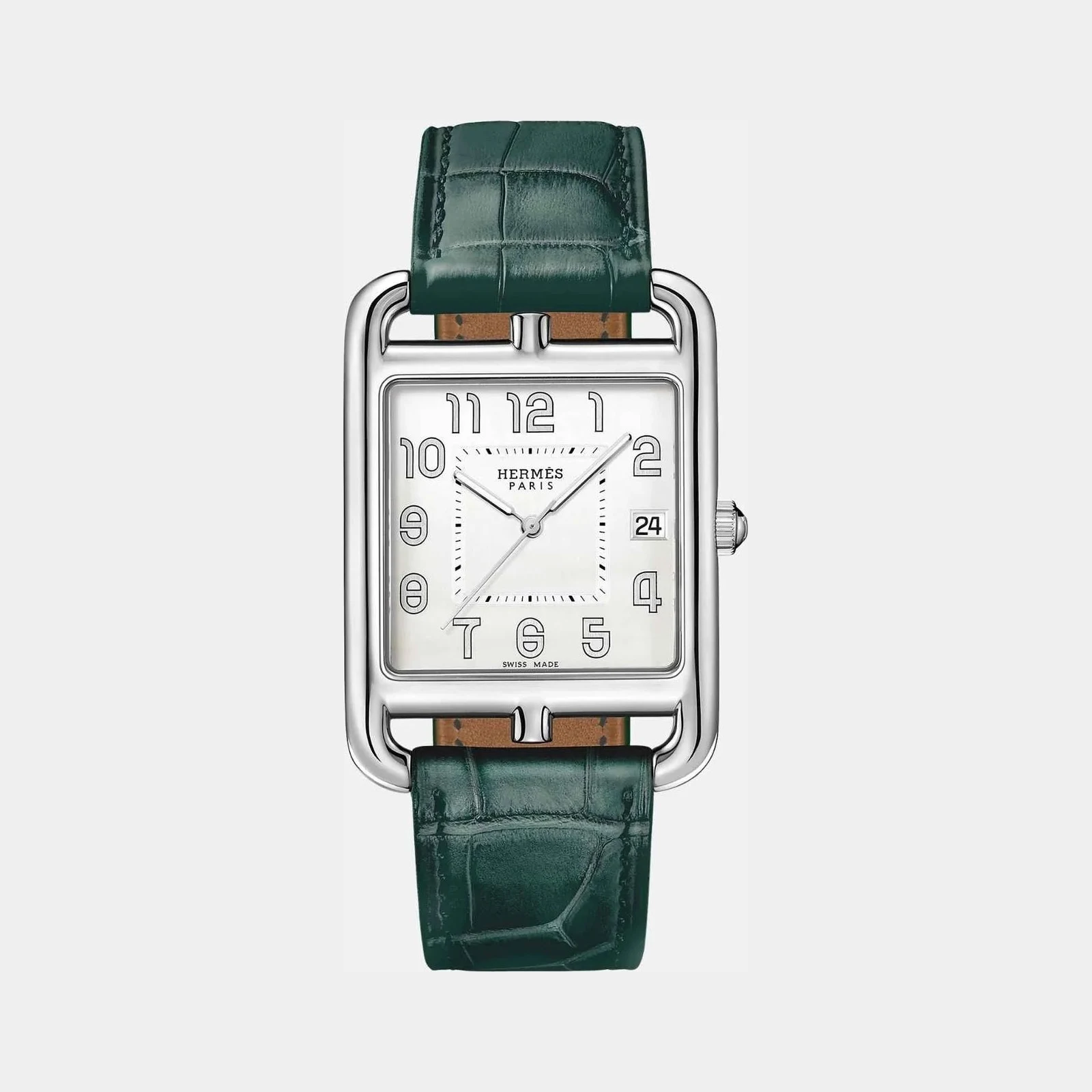Hermès Cape Cod Watch 41mm Cypress Green Alligator