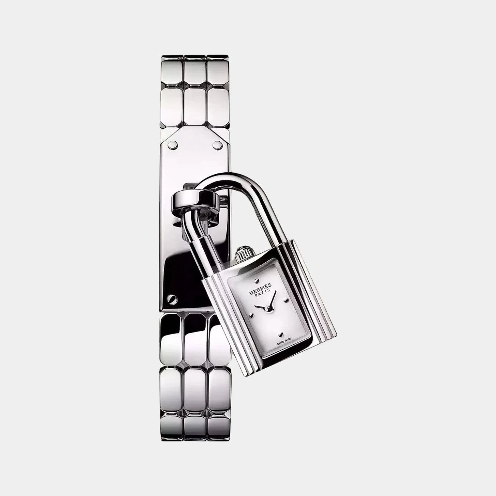 Hermès Kelly 16 mm Watch With Steel Bracelet And Plate