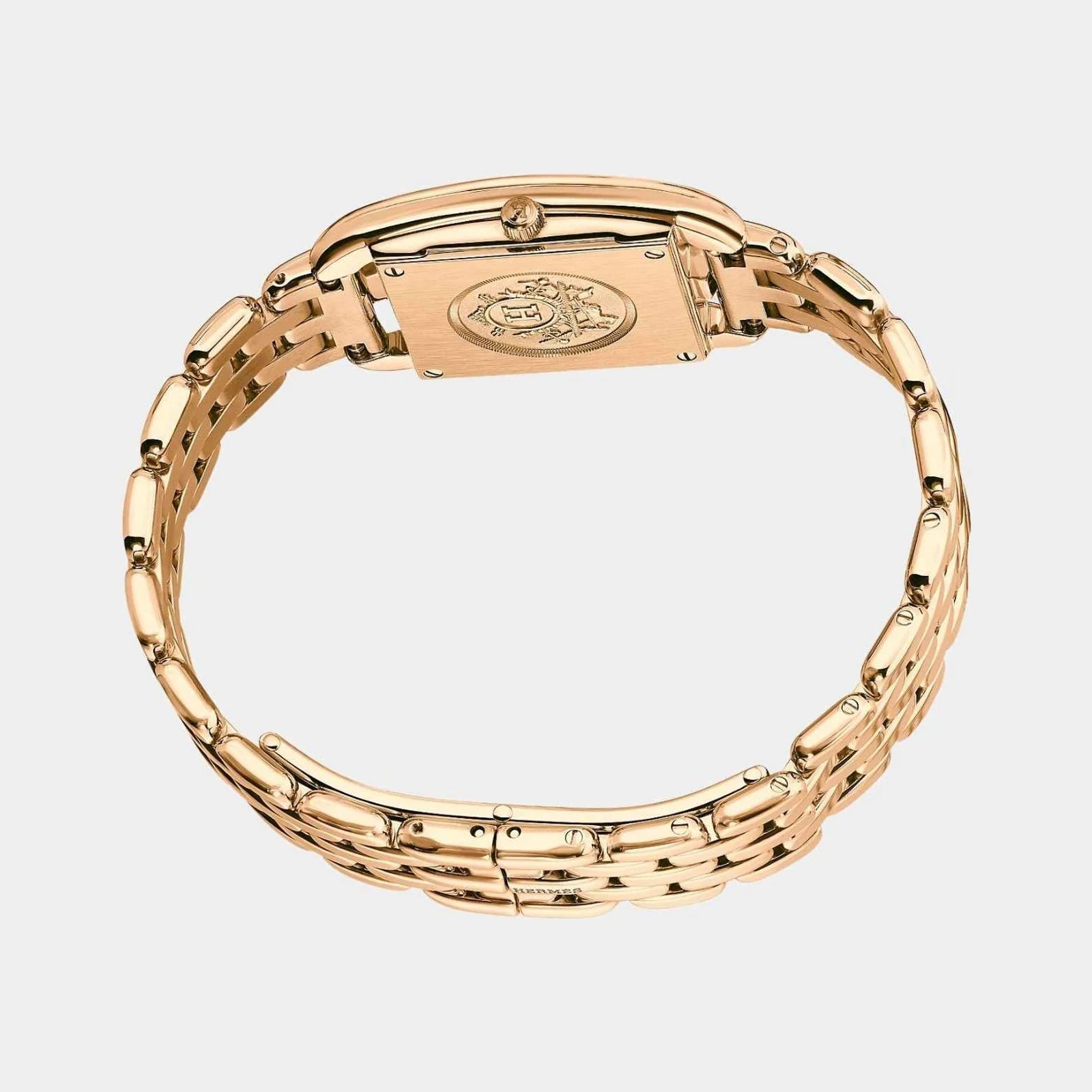 Hermès Cape Cod 31 mm Set-In Rose Gold With Rose Gold Bracelet