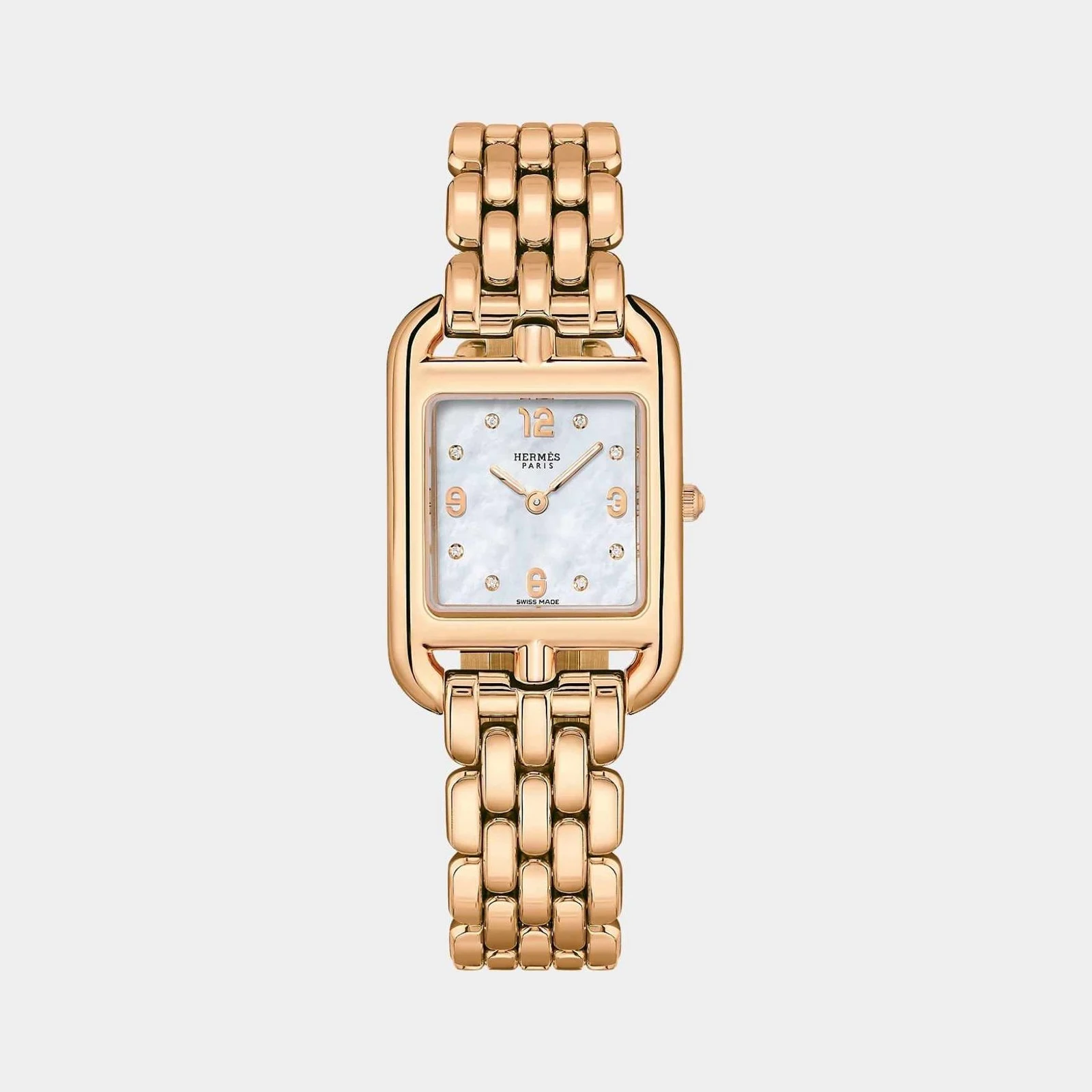 Hermès Cape Cod 31 mm Rose Gold Watch With Rose Gold Bracelet