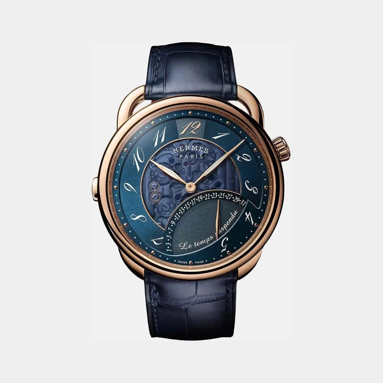 Hermès Arceau Le Temps Suspendu Watch 42mm Rose Gold