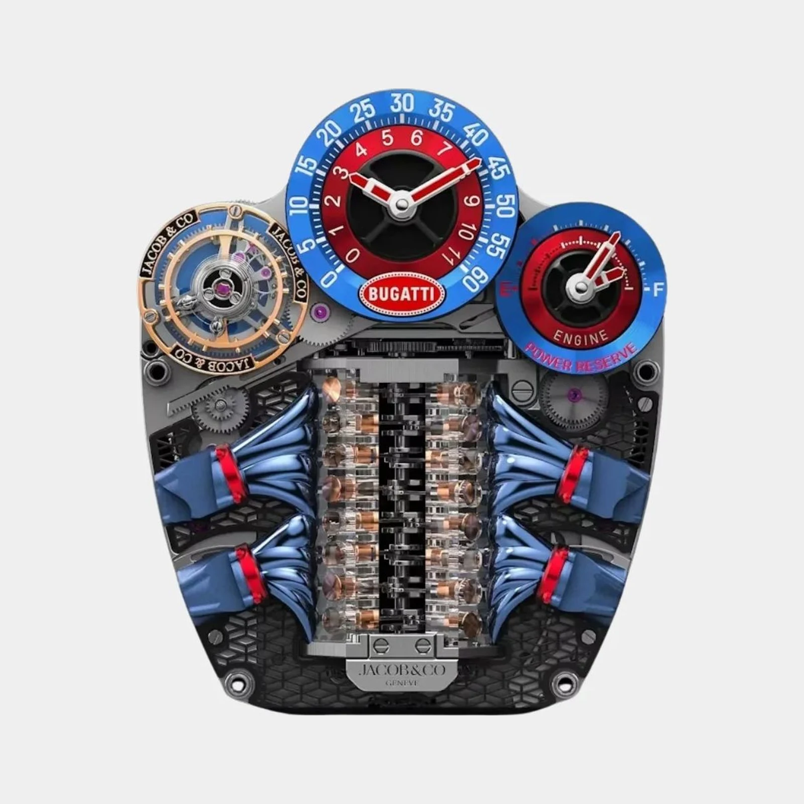 Jacob & Co Bugatti Tourbillon Blue PVD Titanium