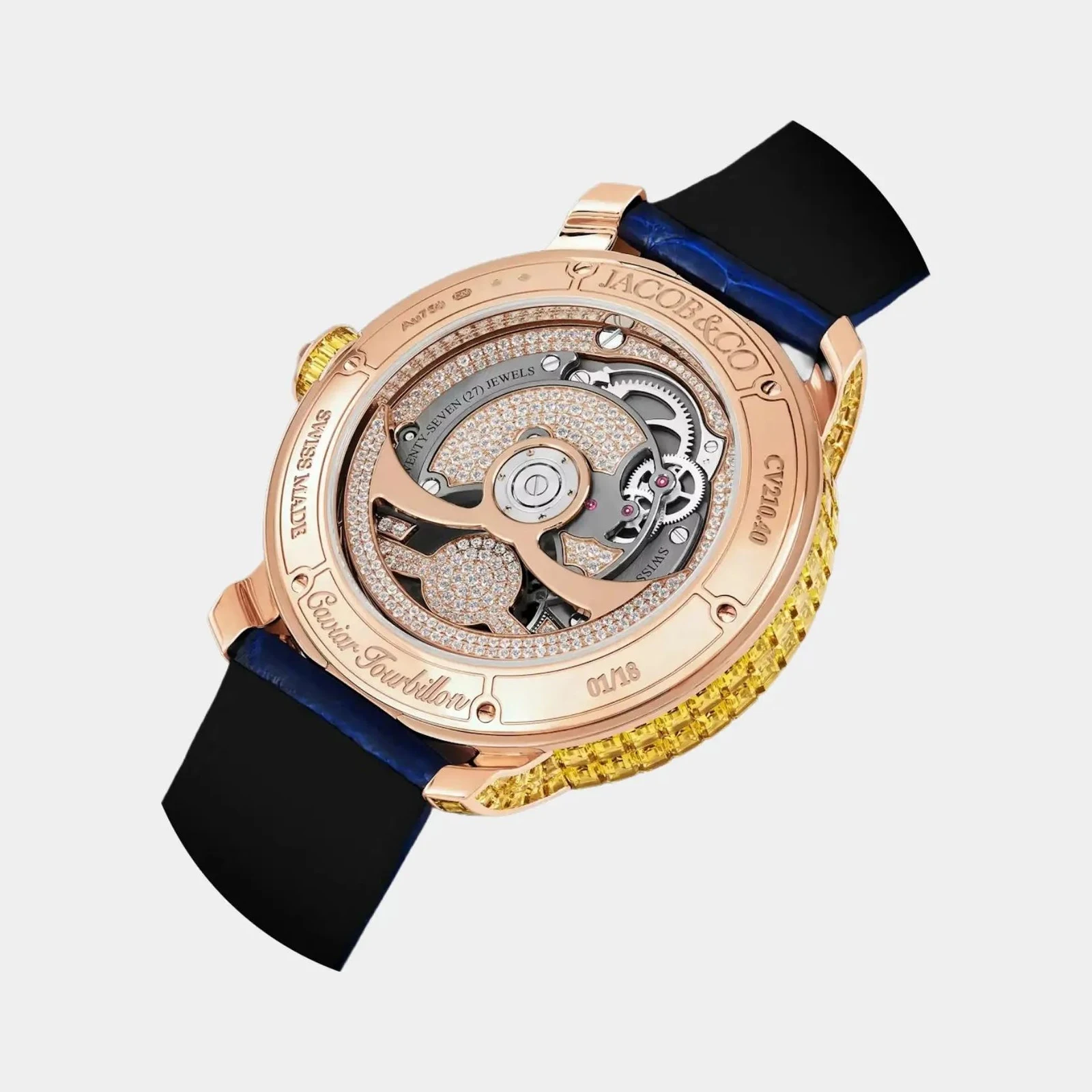 Jacob & Co Caviar Tourbillon Yellow Sapphires CV210.40.AB.AB.A