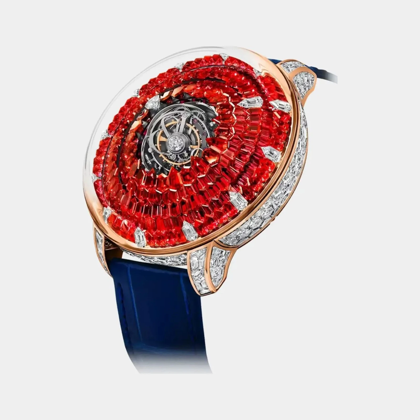 Jacob & Co The Mystery Tourbillon Full Orange Sapphires Rose Gold