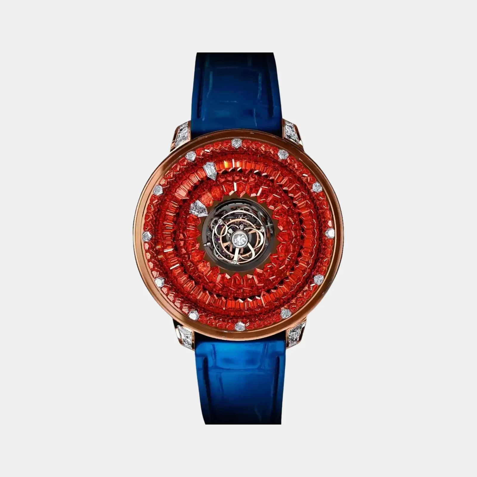 Jacob & Co The Mystery Tourbillon Full Orange Sapphires Rose Gold