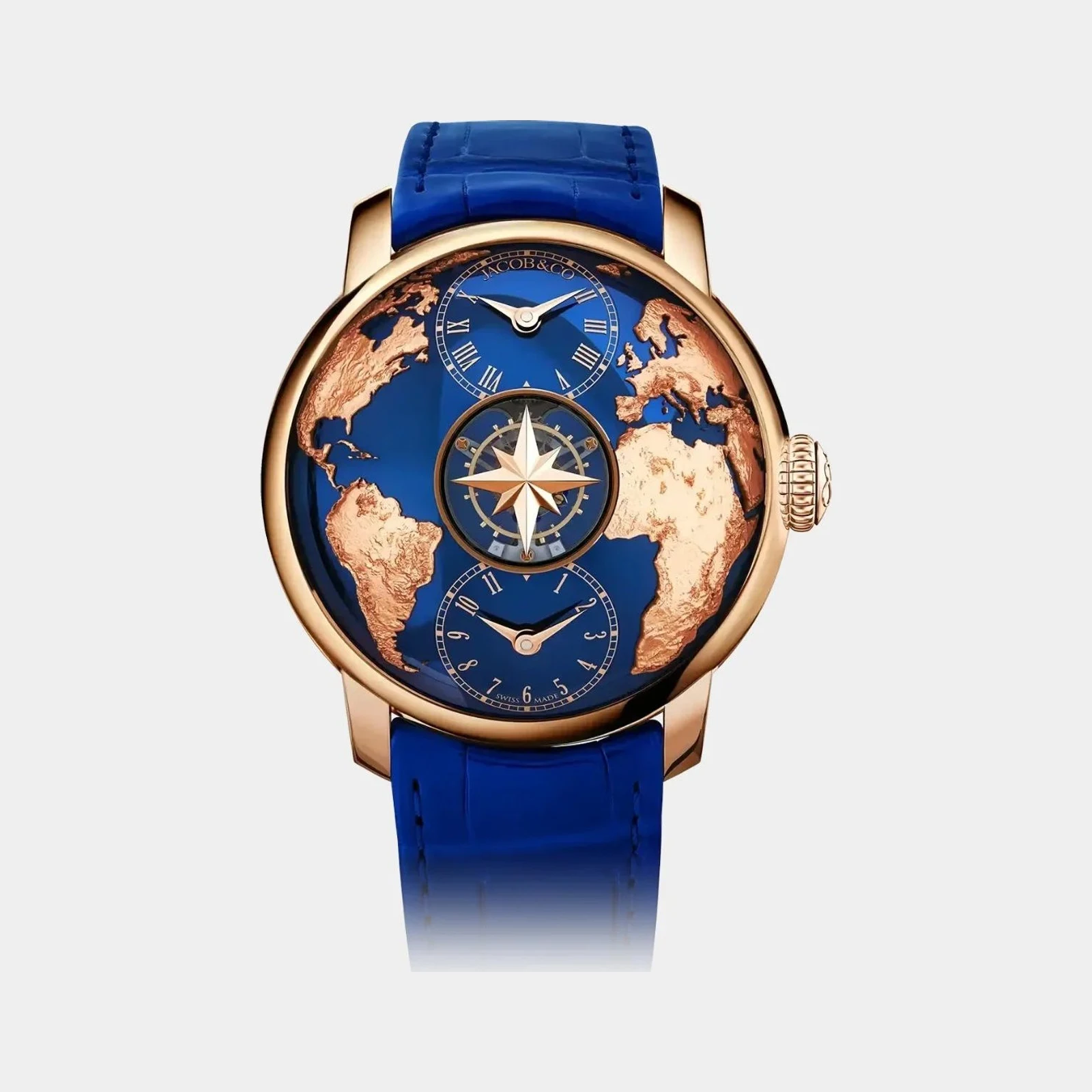 Jacob & Co The World Is Yours Dual Time Zone Tourbillon Rose Gold
