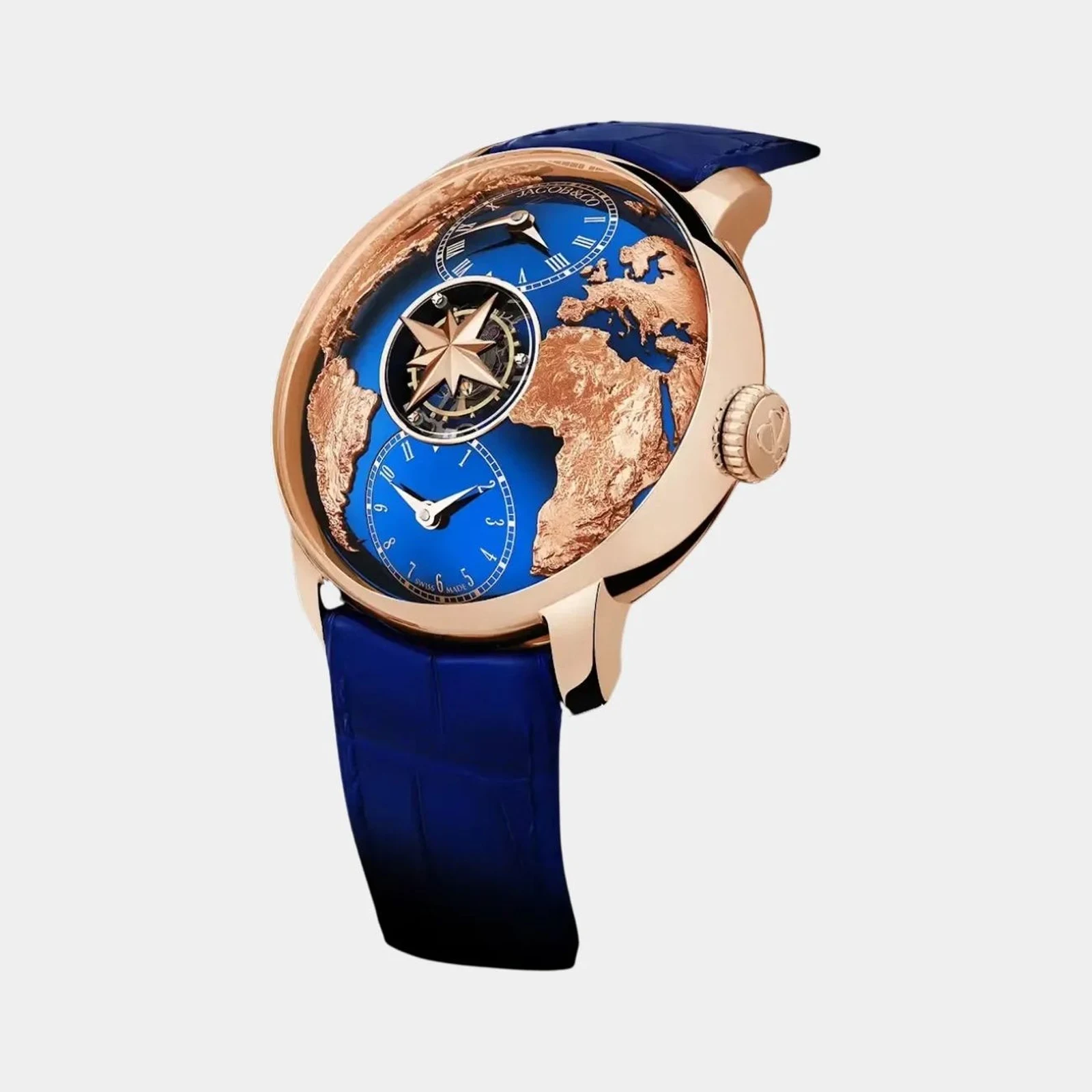 Jacob & Co The World Is Yours Dual Time Zone Tourbillon Rose Gold