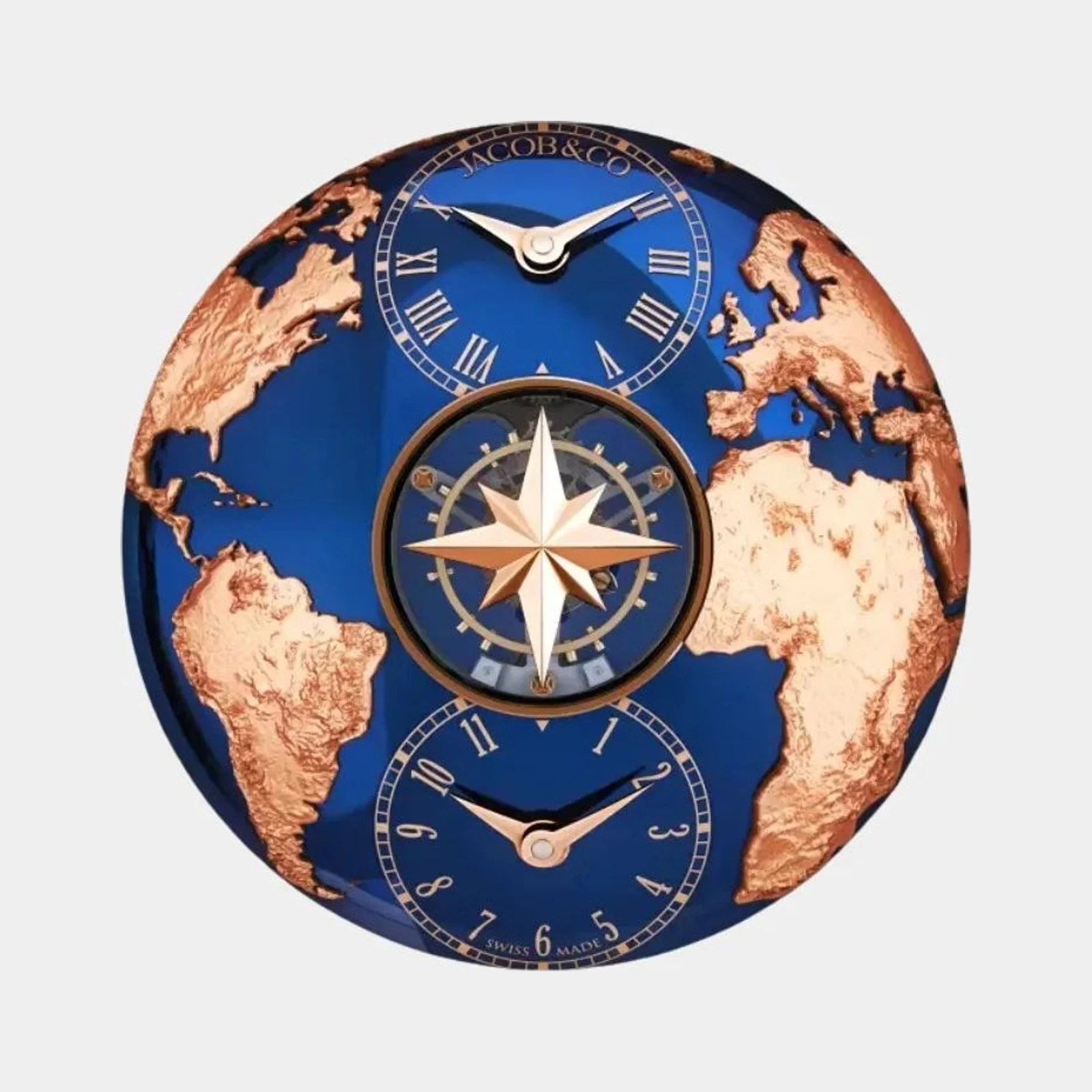 Jacob & Co The World Is Yours Dual Time Zone Tourbillon Rose Gold