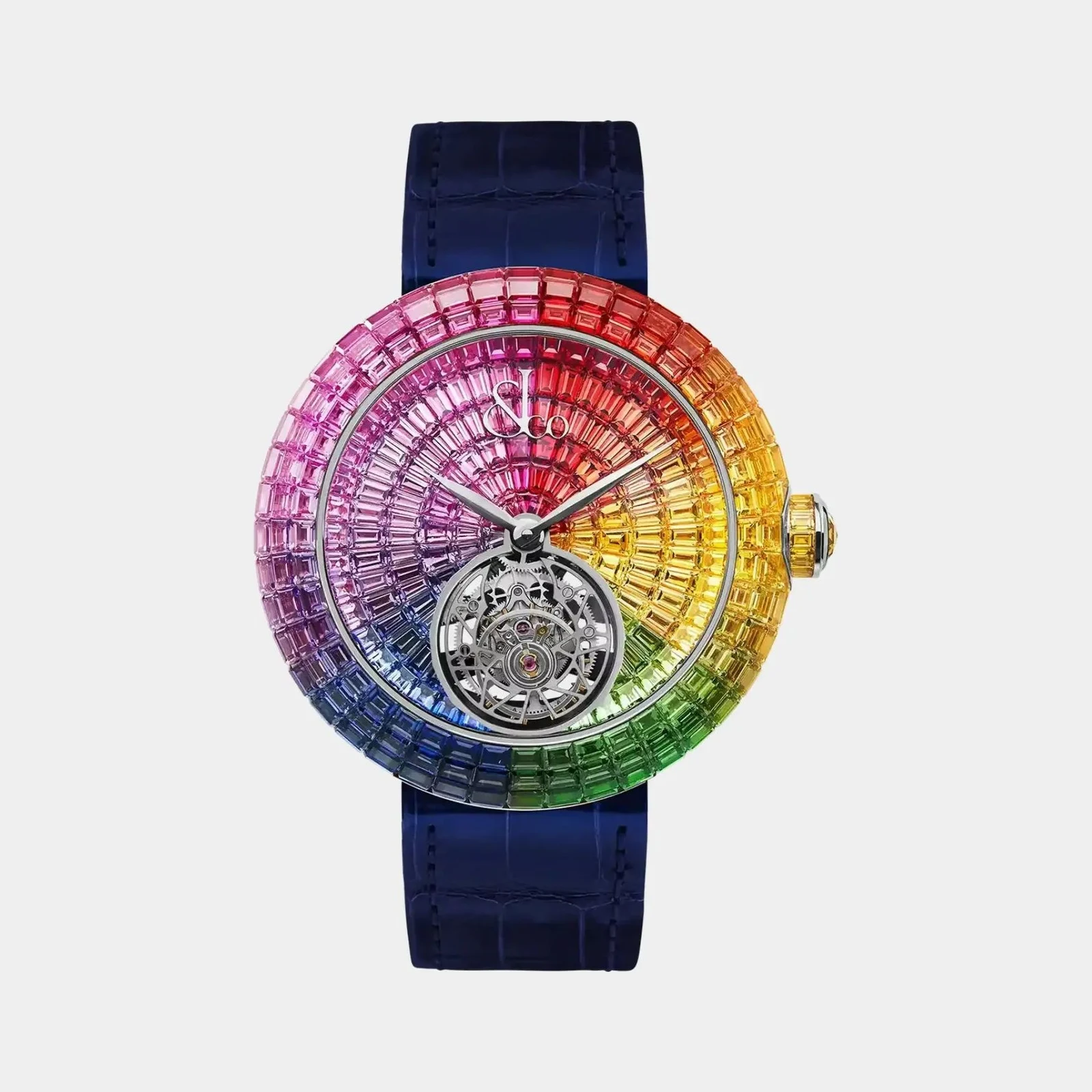 Jacob & Co Brilliant Flying Tourbillon Rainbow White Gold