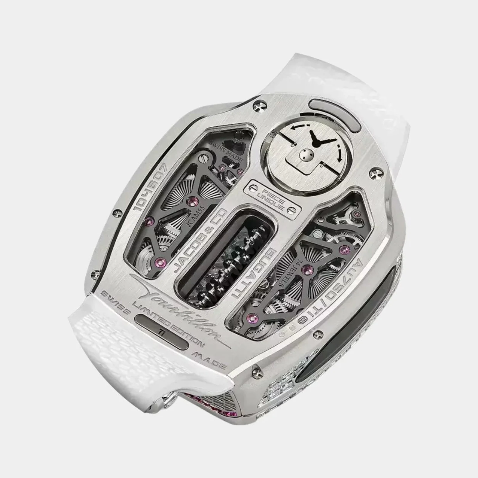 Jacob & Co Bugatti Tourbillon Baguette White Gold