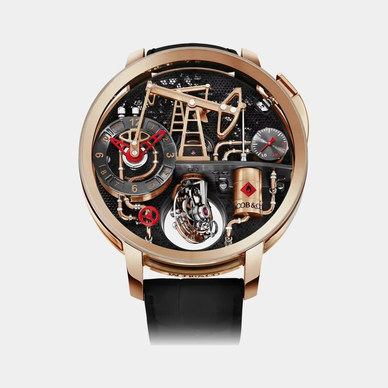 Jacob & Co Oil Pump 49.5mm Rose Gold