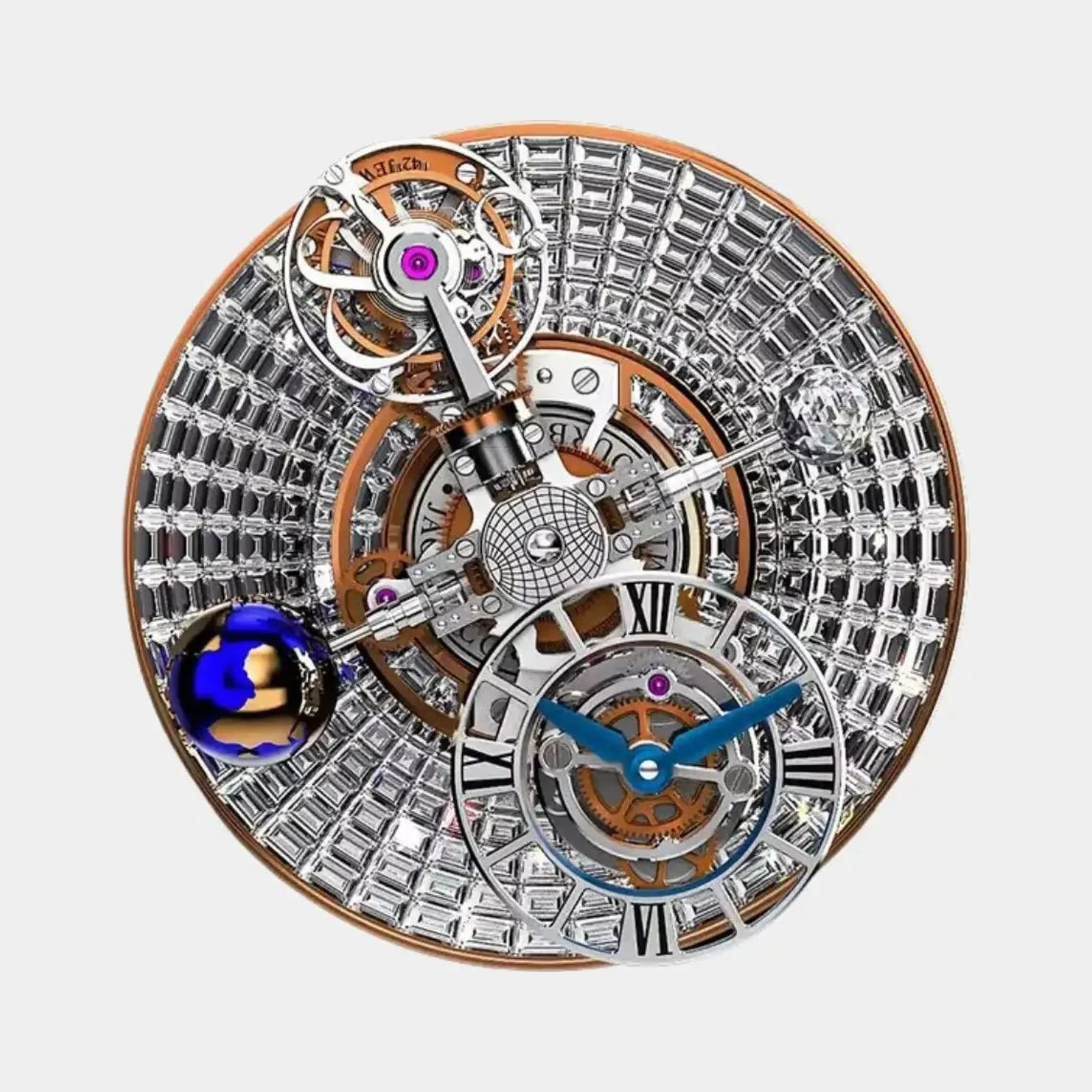 Jacob & Co Astronomia Tourbillon Baguette Rose Gold 5 Minutes