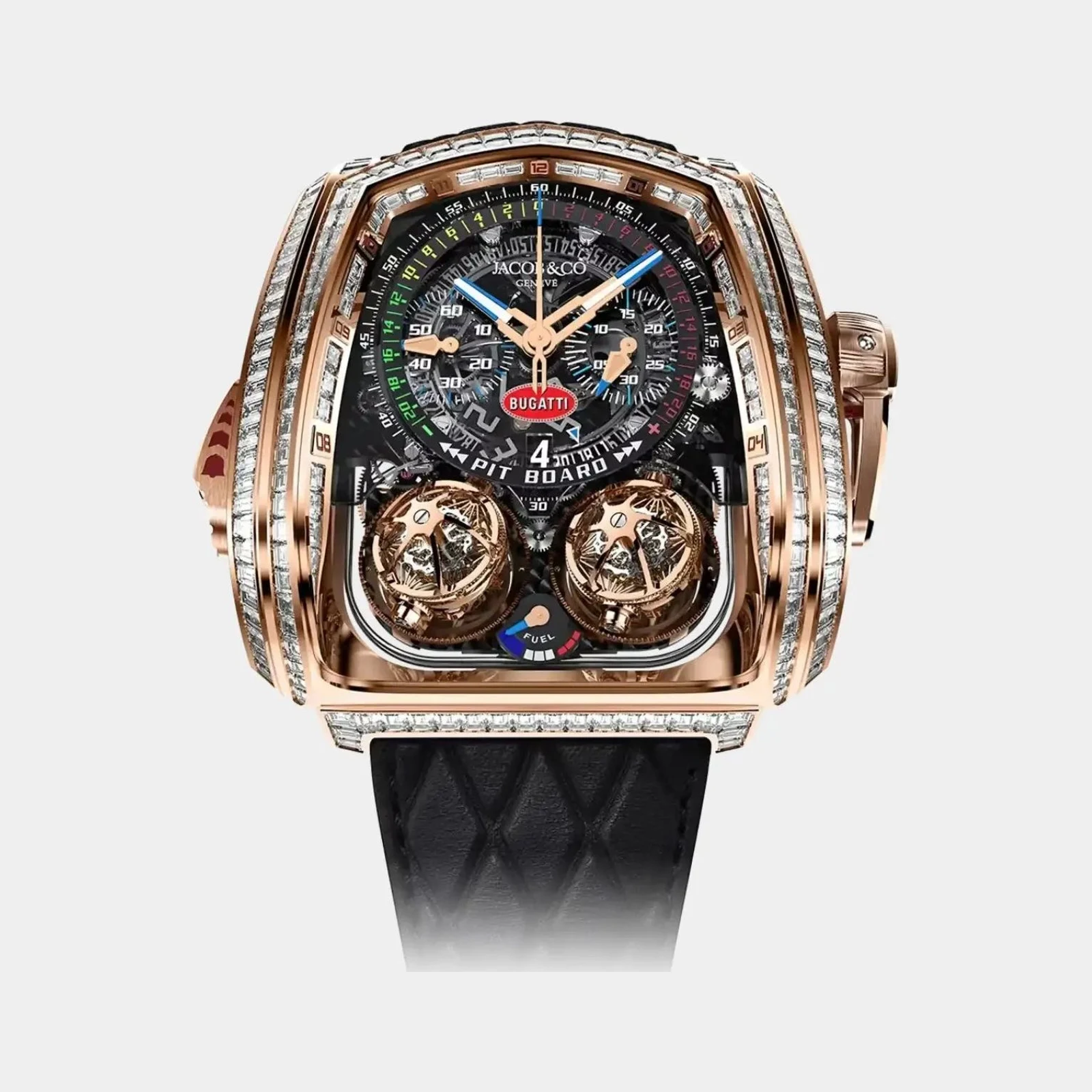 Jacob & Co Twin Turbo Furious Baguette Rose Gold TT800.40.BD.AB.A