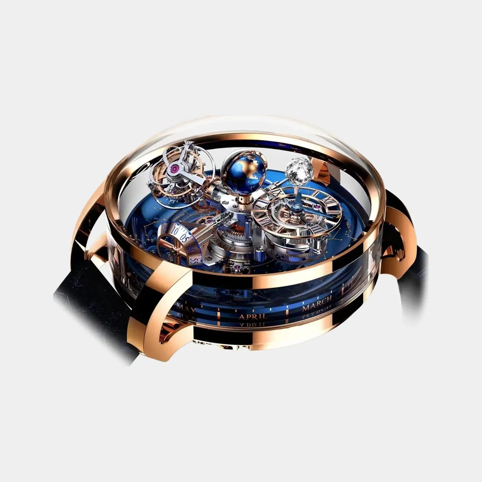Jacob & Co Astronomia Sky Rose Gold White Moon AT110.40.AA.WD.A