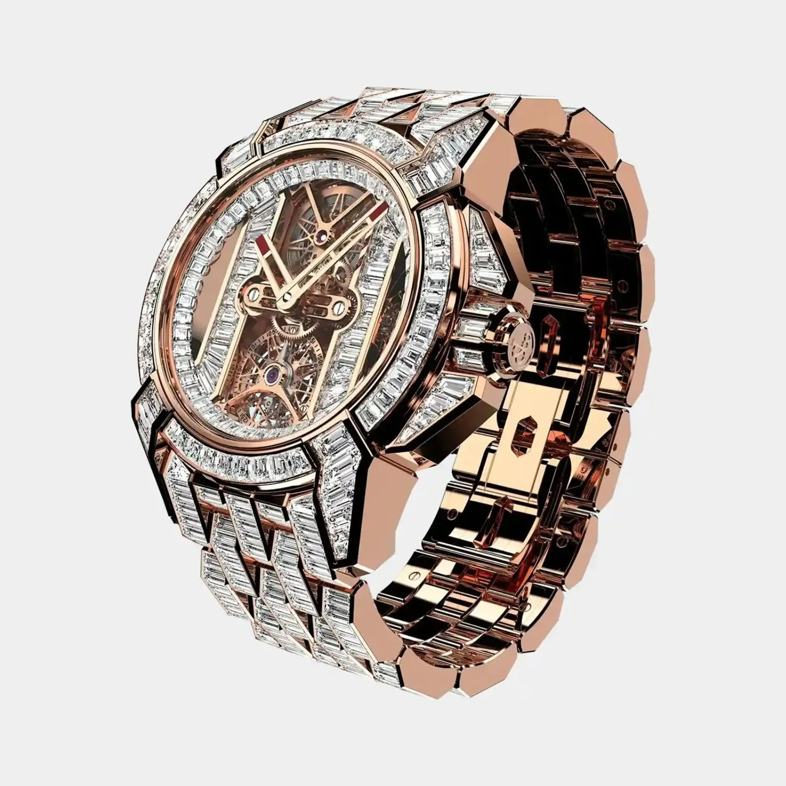 Jacob & Co Epic X Tourbillon Baguette Rose Gold EX520.43.BD.AA.B40BD