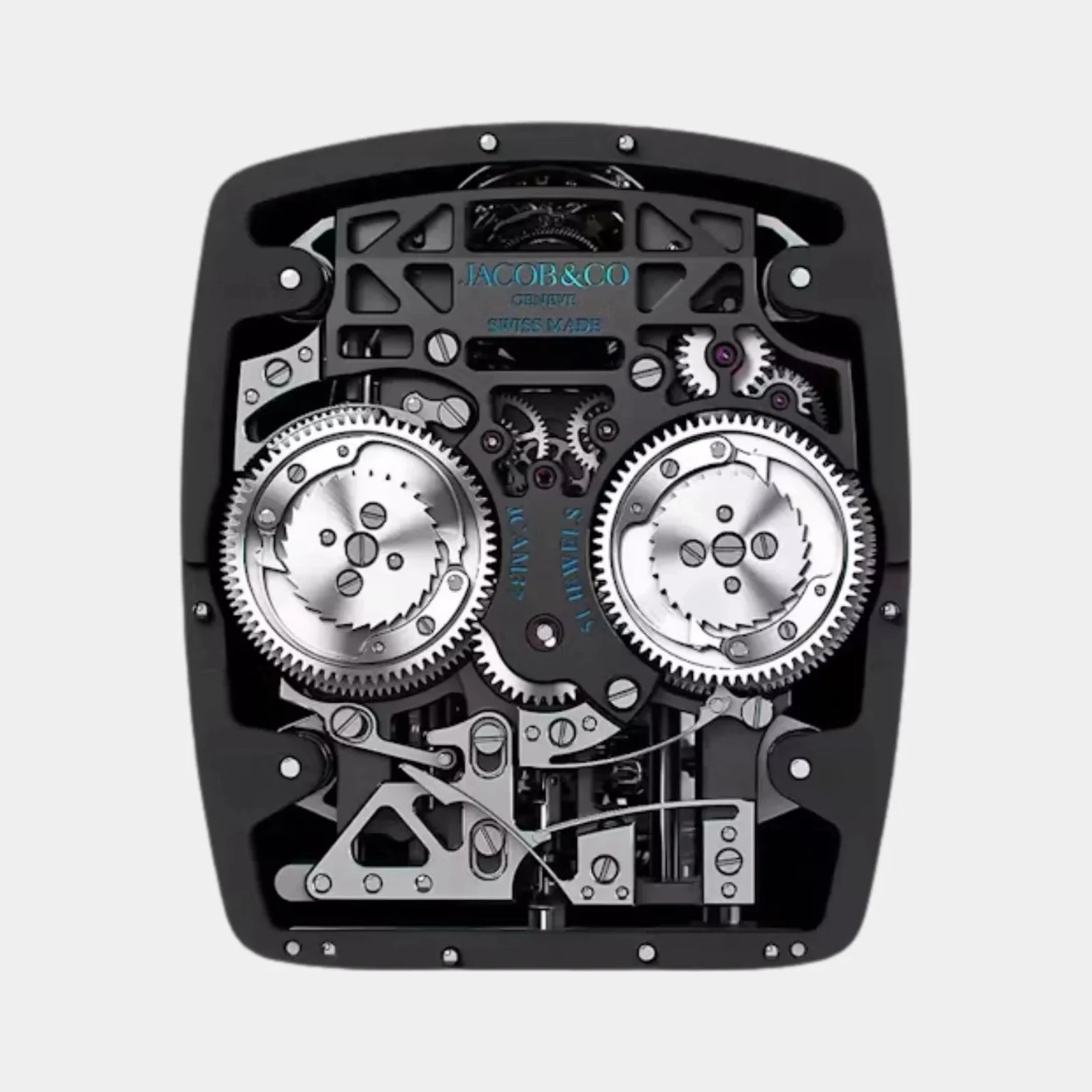 Jacob & Co Bugatti Chiron Tourbillon Sapphire Crystal Red Accents