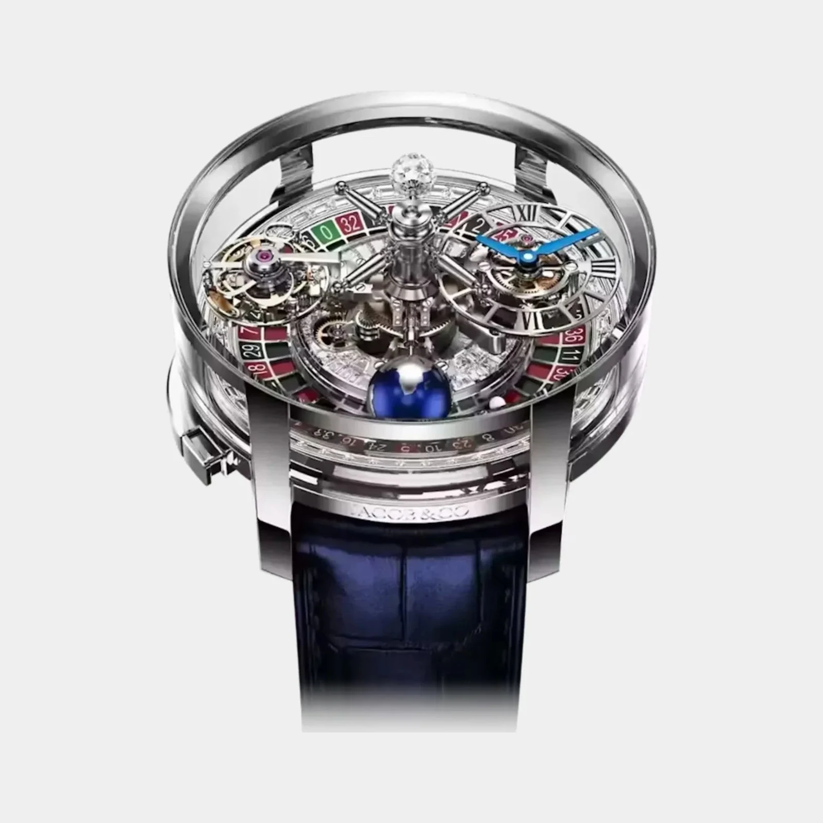 Jacob & Co Astronomia Casino White Gold with Baguette Dial AT160.30.AA.AB.A