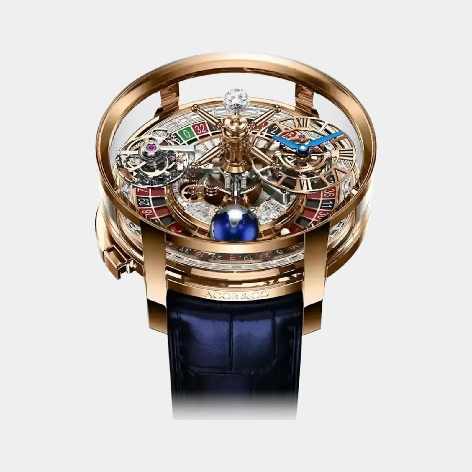 Jacob & Co Astronomia Casino Rose Gold with Baguette Dial AT160.40.AB.AE.A