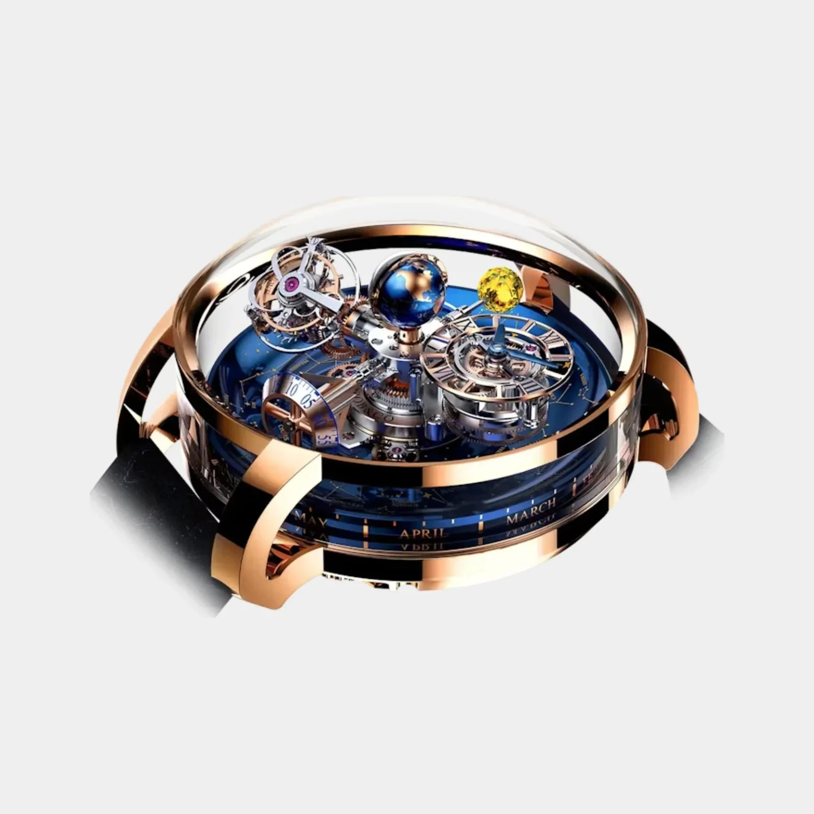 Jacob & Co Astronomia Sky Rose Gold Yellow Moon AT110.40.AA.AA.A