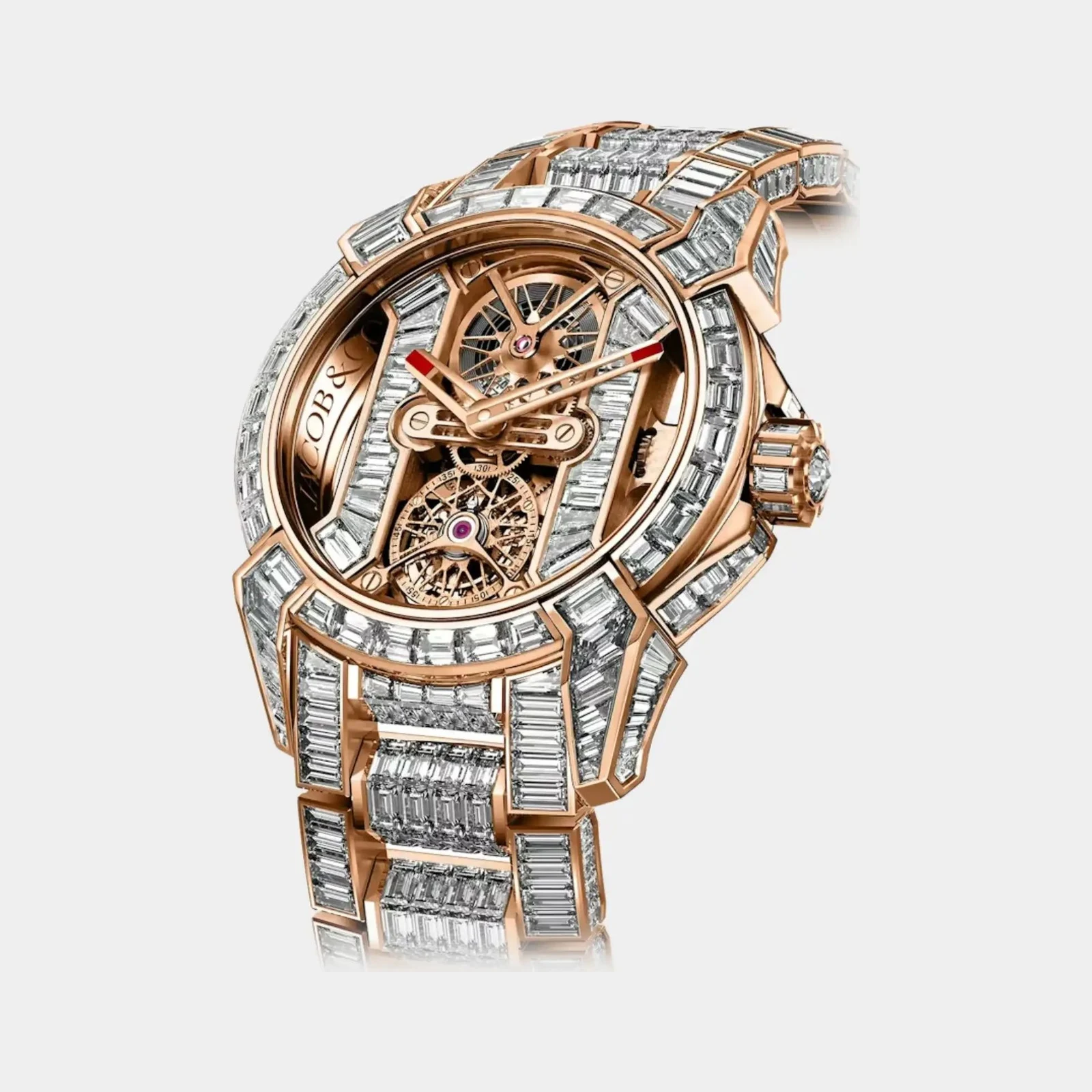 Jacob & Co Epic X Tourbillon Baguette Rose Gold EX510.40.BD.BD.A40BD