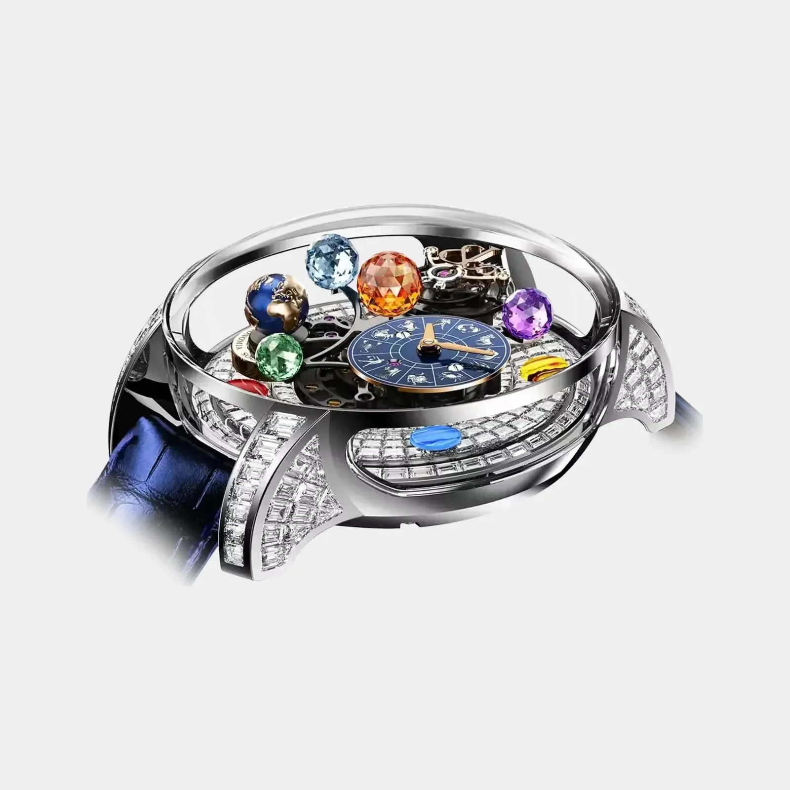 Jacob & Co Astronomia Solar Zodiac Baguette White Gold AS910.30.BD.BD.A