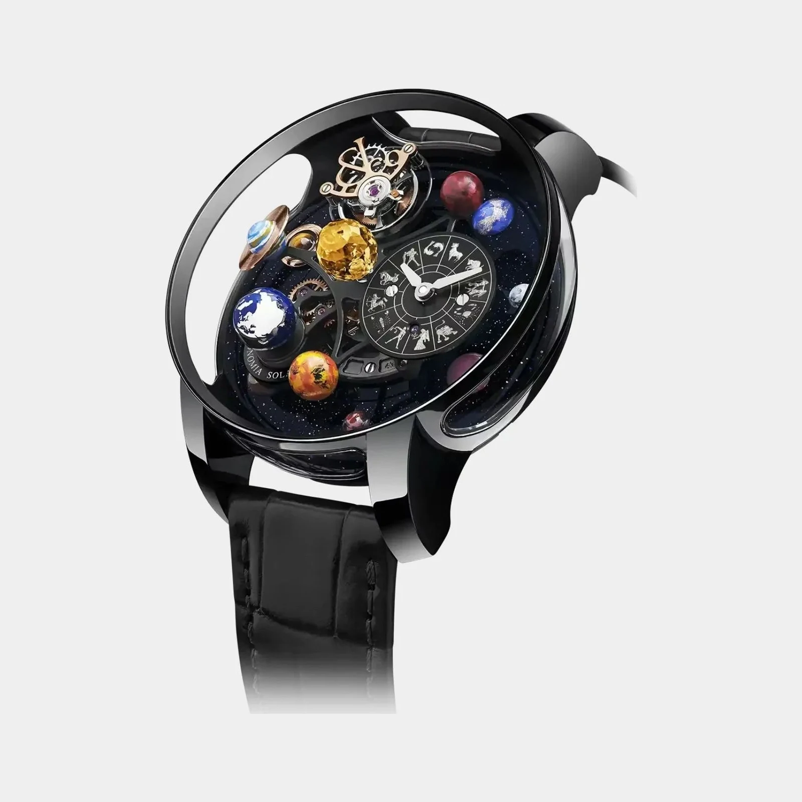 Jacob & Co Astronomia Solar Zodiac Full Black DLC Titanium
