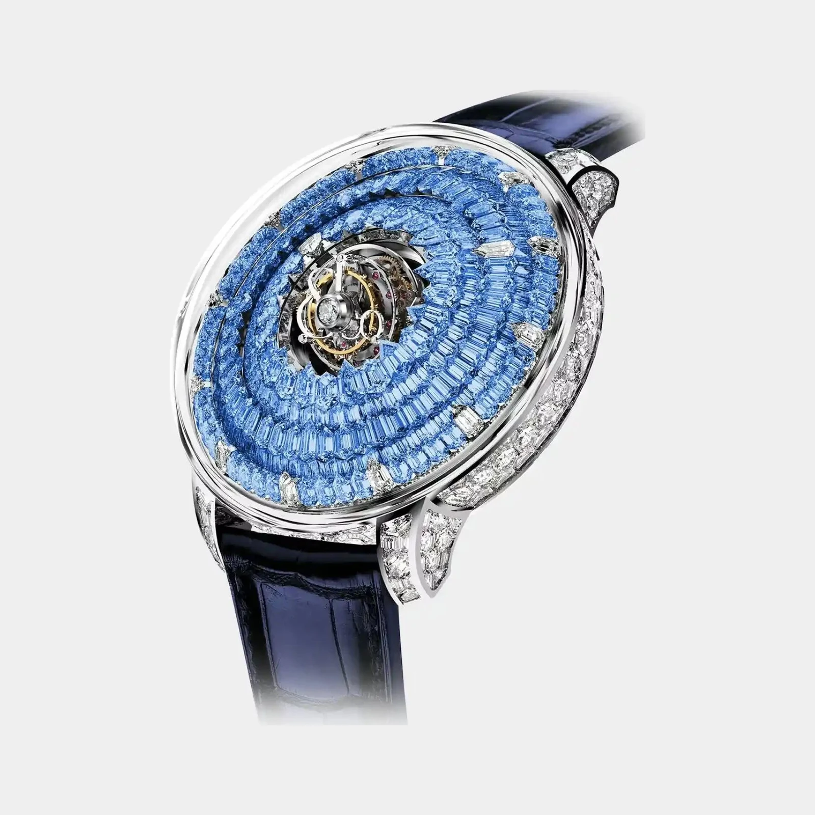 Jacob & Co The Mystery Tourbillon Full Icy Blue Sapphires White Gold