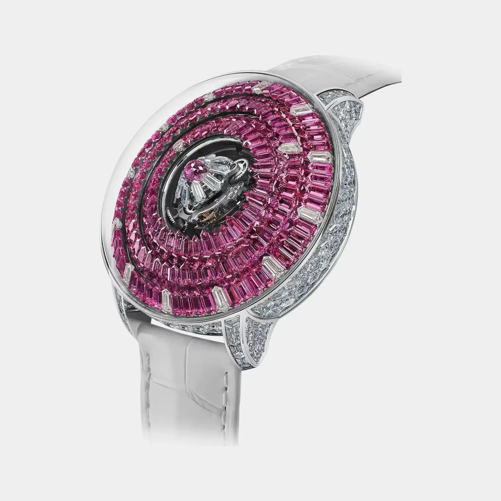 Jacob & Co The Mystery Tourbillon 44MM Pink Sapphires White Gold