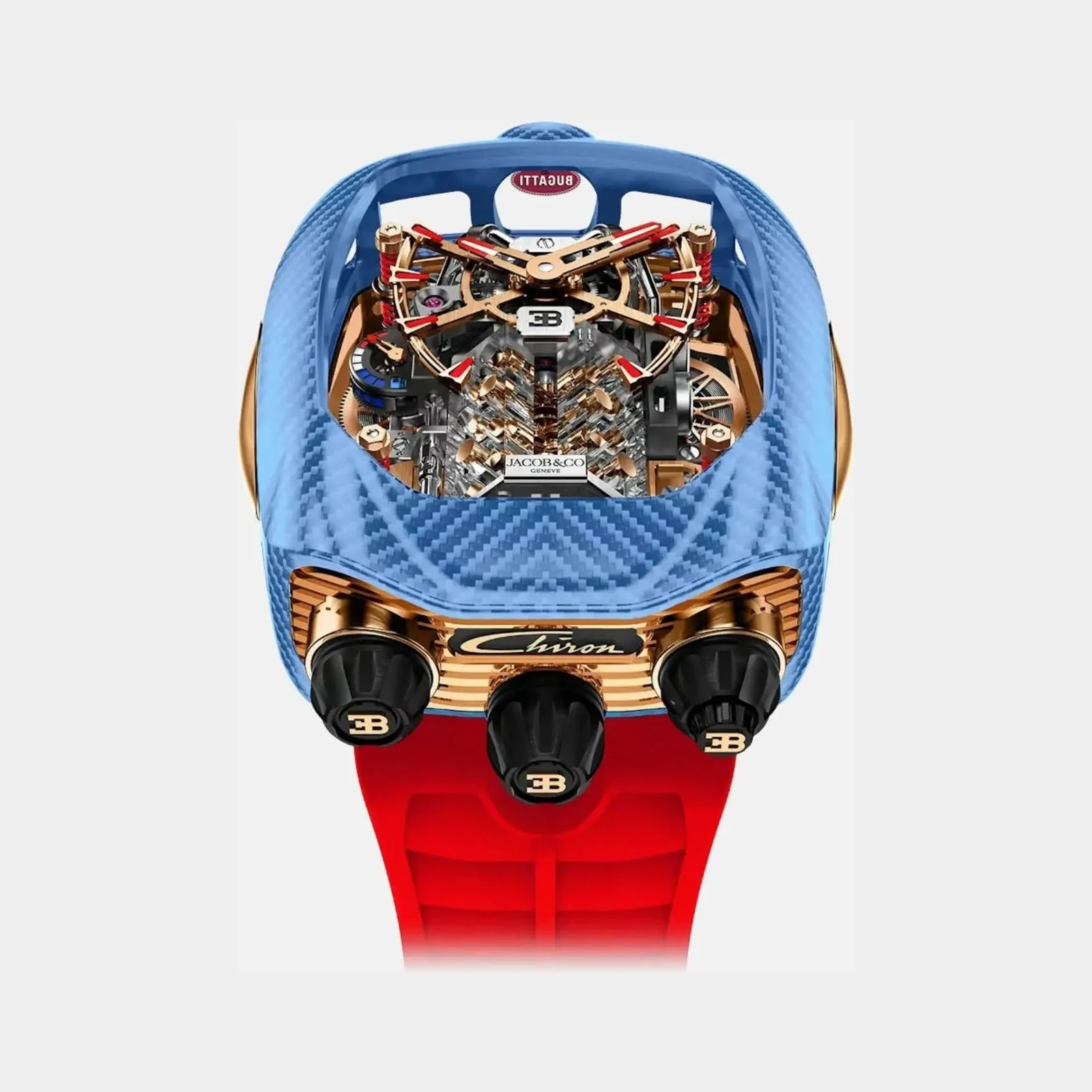 Jacob & Co Bugatti Chiron Tourbillon Blue Carbon Fiber