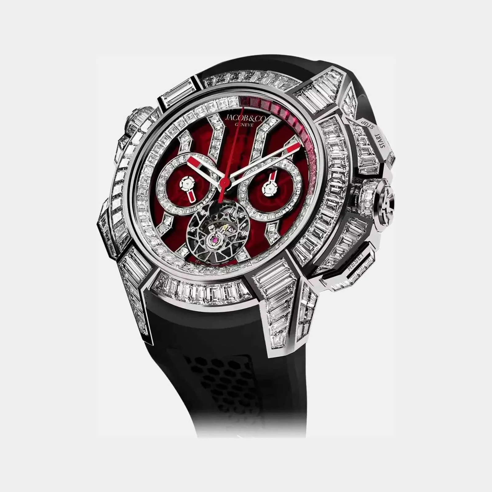 Jacob & Co Epic X Chrono Tourbillon Baguette Red Crystal
