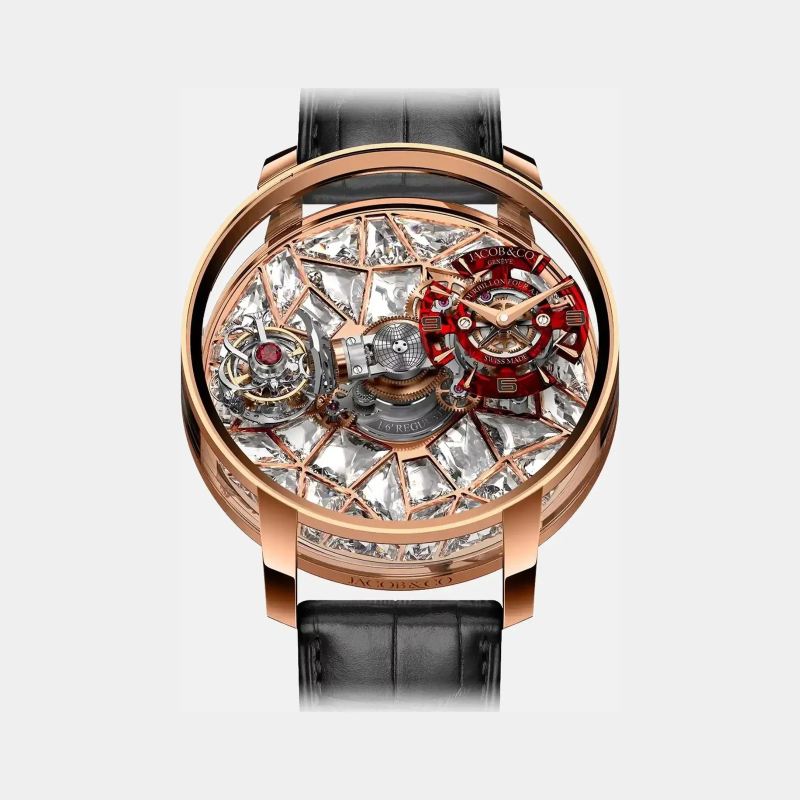 Jacob & Co Astronomia Four-Axis Tourbillon Rose Gold Clear AT180.40.AB.AB.A