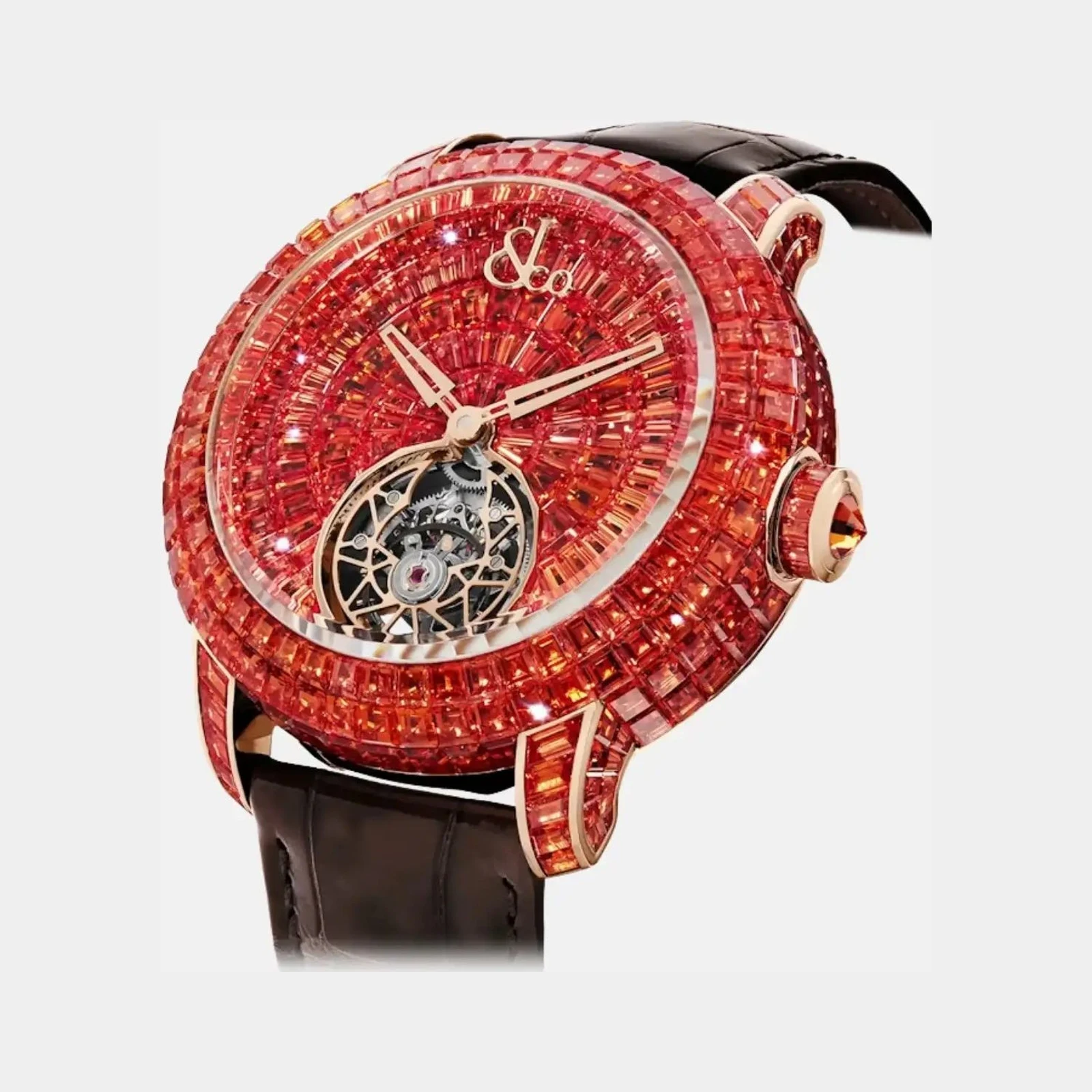 Jacob & Co Caviar Tourbillon Orange Sapphires 44mm CV310.40.AB.AA.A