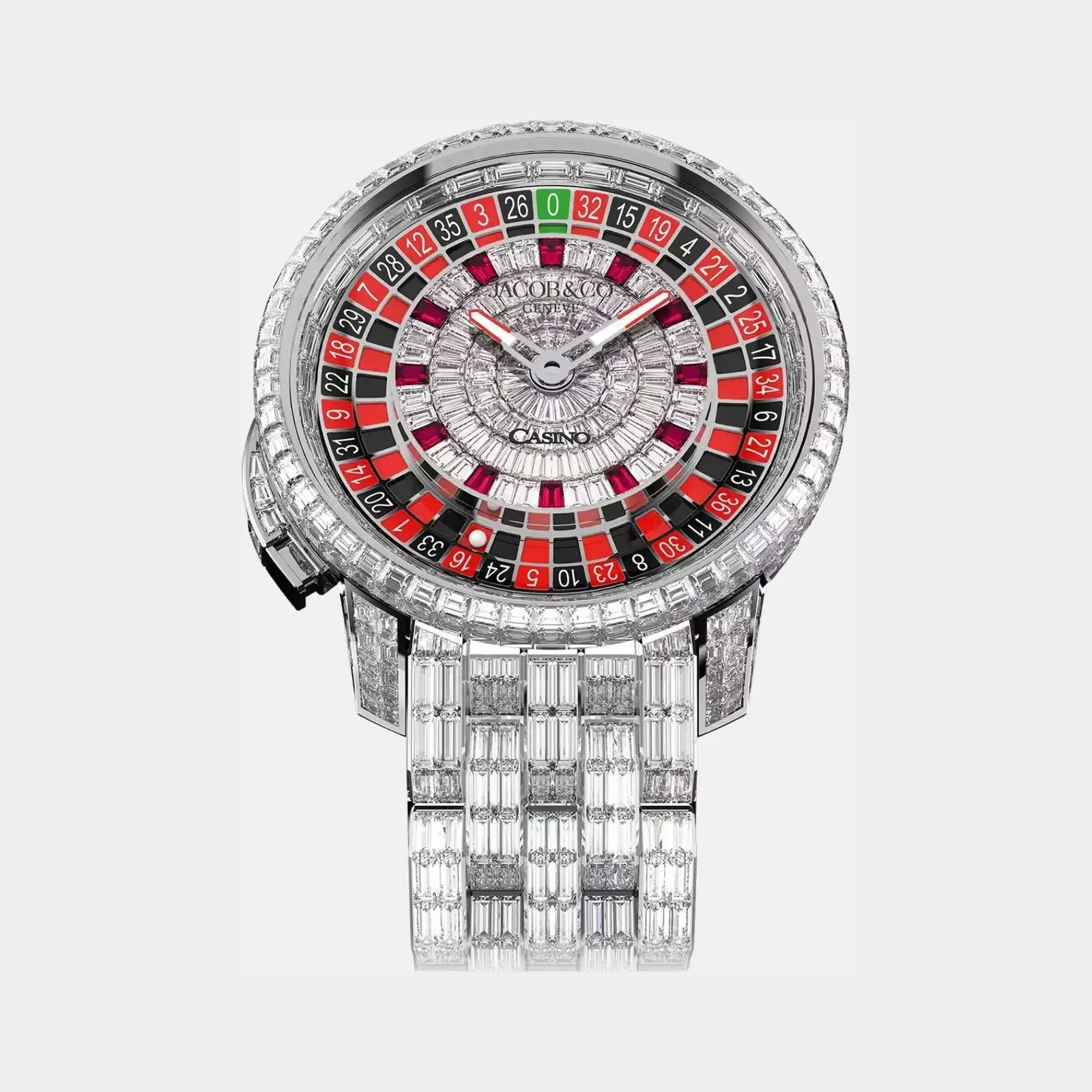 Jacob & Co Casino Tourbillon White Gold Bracelet CA800.39.BD.BB.A39BD
