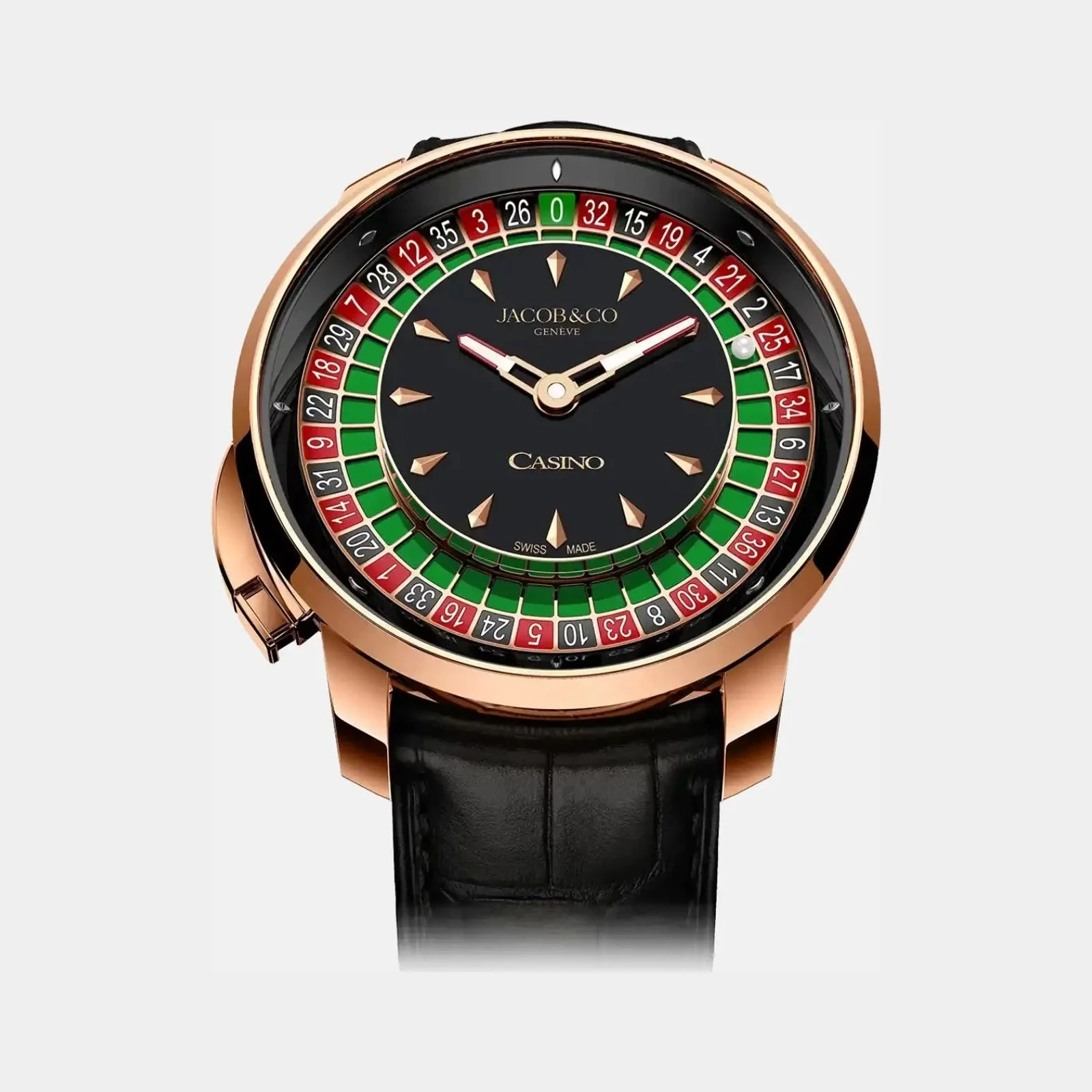 Jacob & Co Casino Tourbillon Rose Gold Green Roulette CA100.40.AA.AD.A