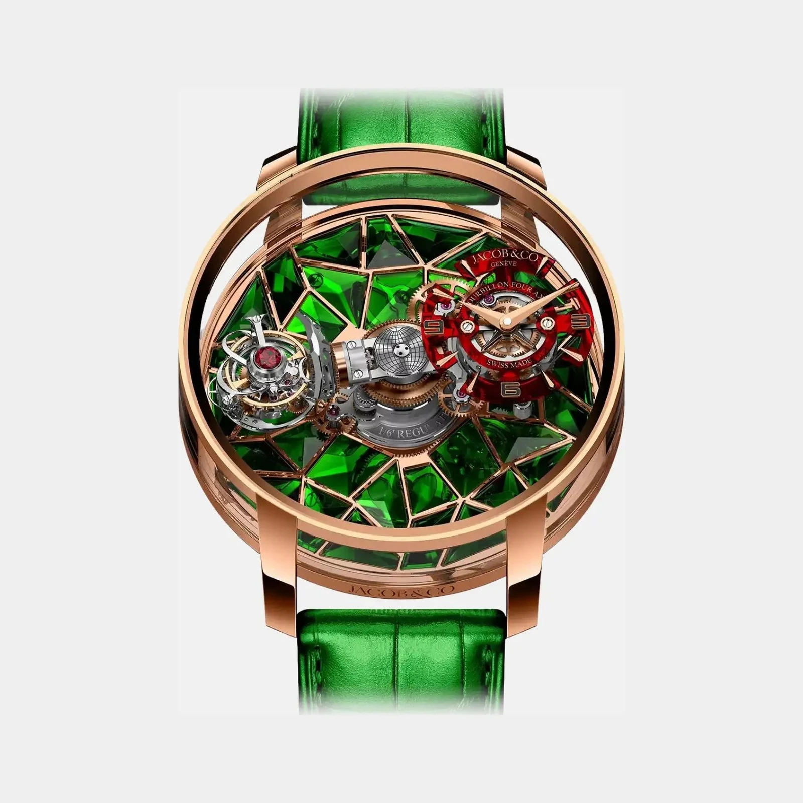Jacob & Co Astronomia Four-Axis Tourbillon Rose Gold Green AT180.40.AB.AC.A
