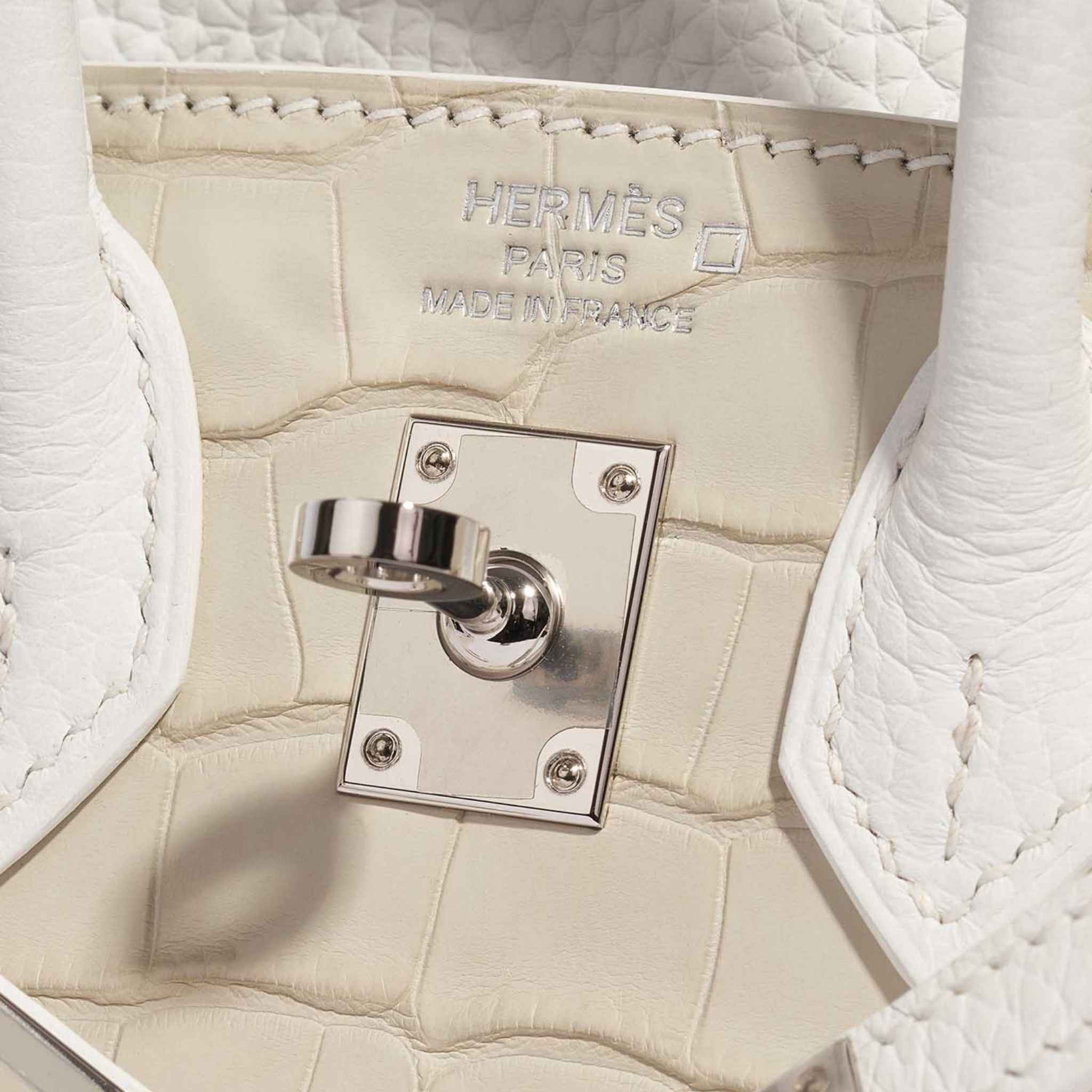 Hermès Birkin 20 Faubourg Sous la Neige PHW